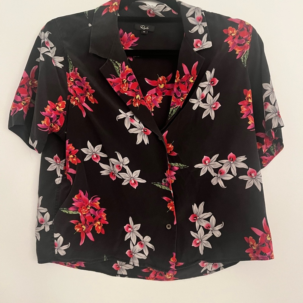 Floral Black Top by Rails
